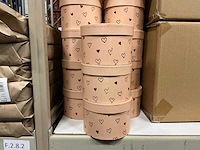 Partij hat box love story carton ø14xh10cm pink (143x) - afbeelding 1 van  7