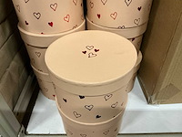 Partij hat box love story carton ø14xh10cm pink (143x) - afbeelding 3 van  7