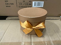 Partij hat box shiny carton ø14xh10cm brown (504x) - afbeelding 3 van  7