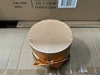 Partij hat box shiny carton ø14xh10cm brown (504x) - afbeelding 4 van  7