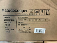 Partij hat box shiny carton ø14xh10cm brown (504x) - afbeelding 7 van  7