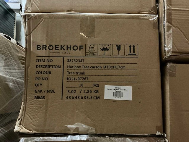 Partij hat box tree carton ø13xh17cm (612x) - afbeelding 5 van  5