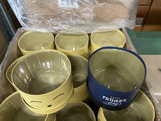 Partij hat boxes ø14x10cm (324x) - afbeelding 2 van  5