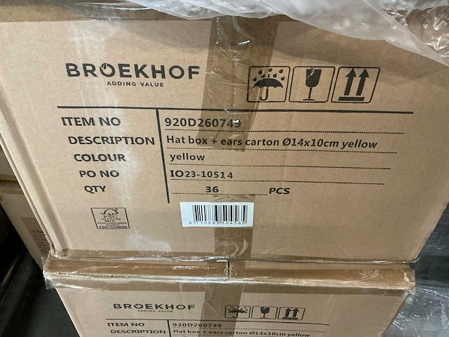 Partij hat boxes ø14x10cm (324x) - afbeelding 4 van  5