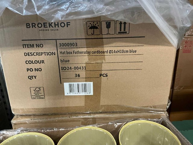 Partij hat boxes ø14x10cm (324x) - afbeelding 5 van  5