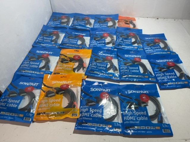 Partij hdmi en optische kabels - 18 stuks scanpart - afbeelding 1 van  3