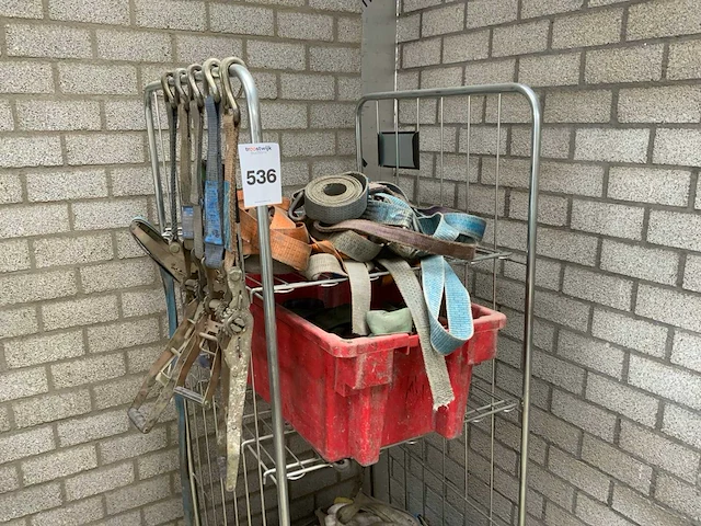 Partij hijs- en spanbanden in rolcontainer - afbeelding 3 van  4