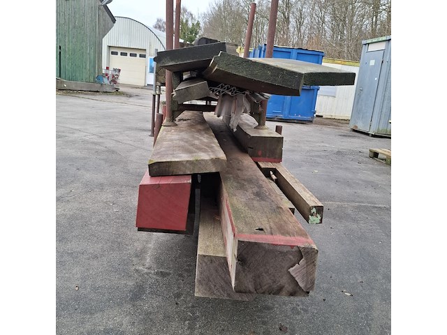 Partij houten balken en planken - afbeelding 5 van  6