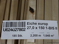 Partij houten balken/planken o.a. eiken 27x150 - 185 stuks - afbeelding 3 van  3