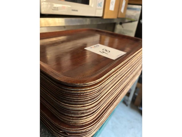 Partij houten dienbladen - afbeelding 2 van  3