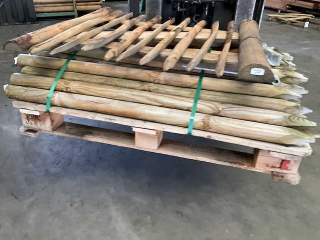 Partij houten hekwerk met poort - 100 cm - afbeelding 2 van  8