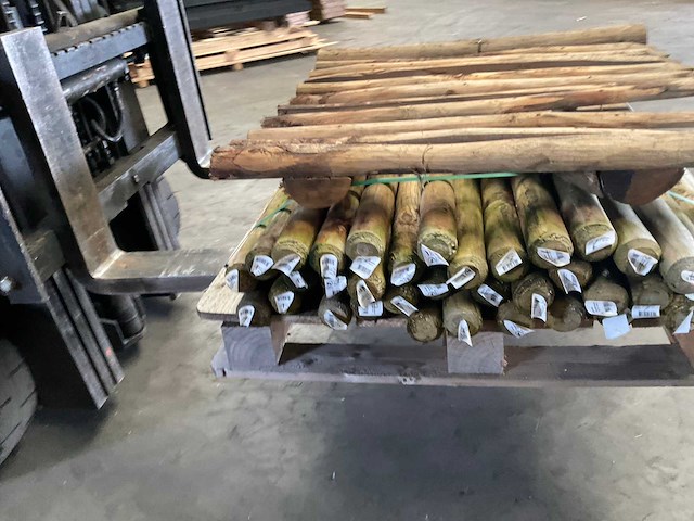 Partij houten hekwerk met poort - 100 cm - afbeelding 5 van  8