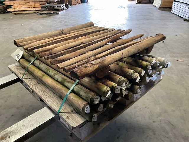 Partij houten hekwerk met poort - 100 cm - afbeelding 6 van  8