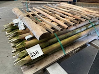 Partij houten hekwerk met poort - 100 cm - afbeelding 7 van  8