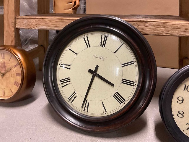 Partij houten klokken (3x) - afbeelding 10 van  12