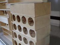 Partij houten organizers met ronde openingen - afbeelding 6 van  6