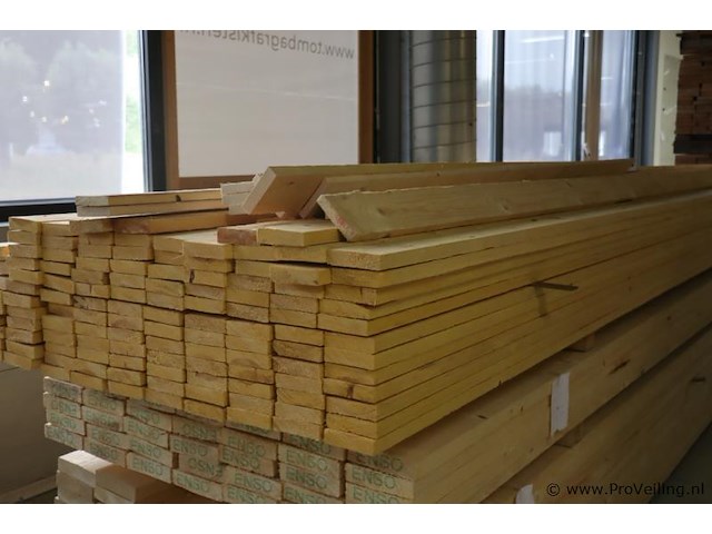 Partij houten planken - 120 stuks - afbeelding 1 van  4