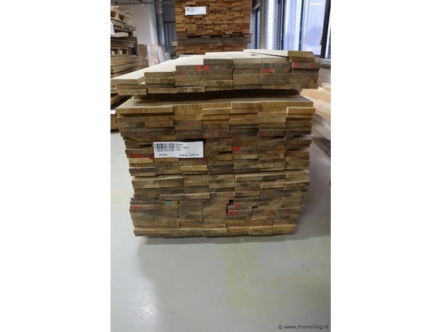 Partij houten planken, diverse soorten en afmetingen o.a. pappel 28,0x160,0 - 245 stuks; zie af - afbeelding 2 van  6
