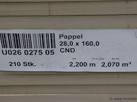 Partij houten planken, diverse soorten en afmetingen o.a. pappel 28,0x160,0 - 245 stuks; zie af - afbeelding 4 van  6