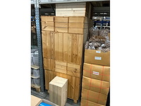 Partij houten postamenten 30x30xh60cm naturel (40x) - afbeelding 2 van  3