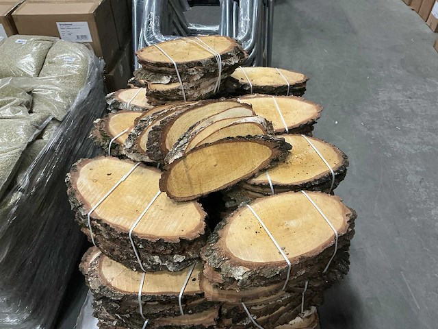 Partij houten schijven 7/bundel (40x) - afbeelding 1 van  2