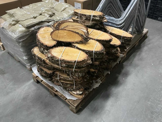 Partij houten schijven 7/bundel (40x) - afbeelding 2 van  2