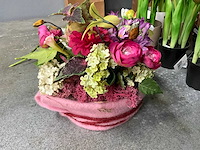 Partij houten tulpen, kunstbloemen en kunstplanten - afbeelding 3 van  31