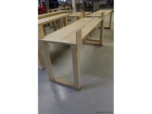 Partij houten werktafels - 5 stuks - afbeelding 2 van  8