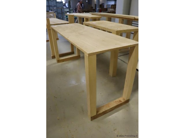 Partij houten werktafels - 5 stuks - afbeelding 3 van  8