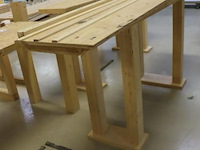 Partij houten werktafels - 5 stuks - afbeelding 5 van  8