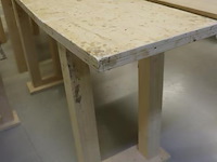 Partij houten werktafels - 5 stuks - afbeelding 7 van  8