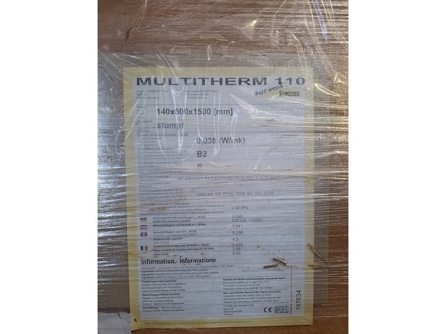 Partij houtvezel isolatie, op 6x pallet schneider, o.a. multitherm 110 - afbeelding 6 van  12