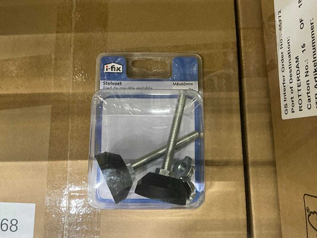 Partij ifix stelpoten m8x60mm (23 omdoos á 15 stuks) - afbeelding 3 van  6