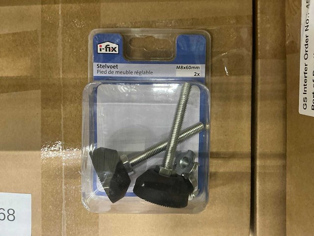 Partij ifix stelpoten m8x60mm (23 omdoos á 15 stuks) - afbeelding 4 van  6