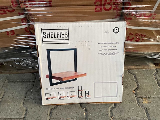 Partij industriële wandplank shelfie b - 35cm x 35cm (91x) - afbeelding 3 van  4