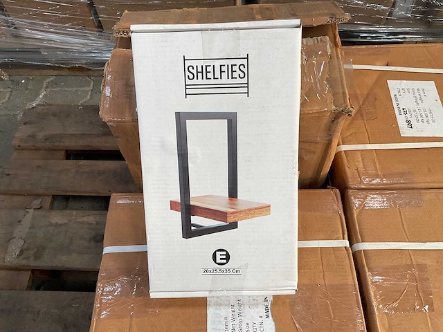 Partij industriële wandplank shelfie e - 20cm x 35cm (28x) - afbeelding 2 van  4
