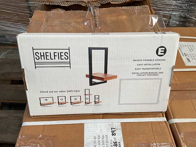 Partij industriële wandplank shelfie e - 20cm x 35cm (28x) - afbeelding 3 van  4