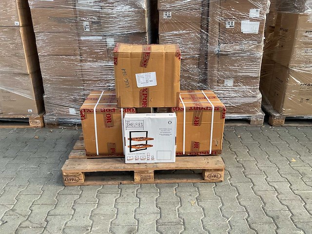 Partij industriele wandplank wine shelfie f – 35 x 35 cm (12x) - afbeelding 2 van  3