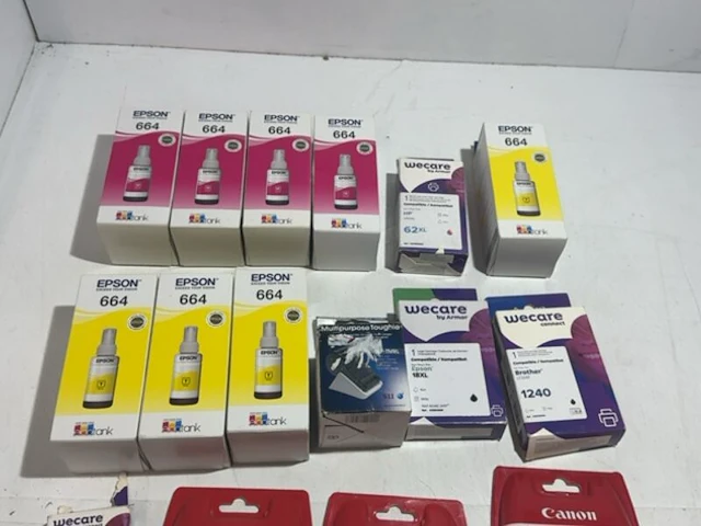 Partij inktcartridges en inktflessen epson, canon en wecare - afbeelding 2 van  3