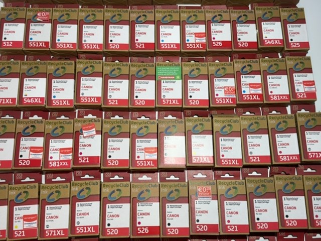 Partij inktcartridges, recycleclub, geschikt voor canon - 72 stuks - afbeelding 3 van  5