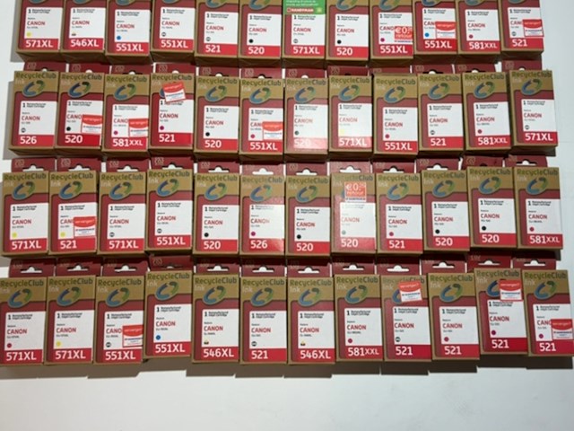Partij inktcartridges, recycleclub, geschikt voor canon - 72 stuks - afbeelding 5 van  5