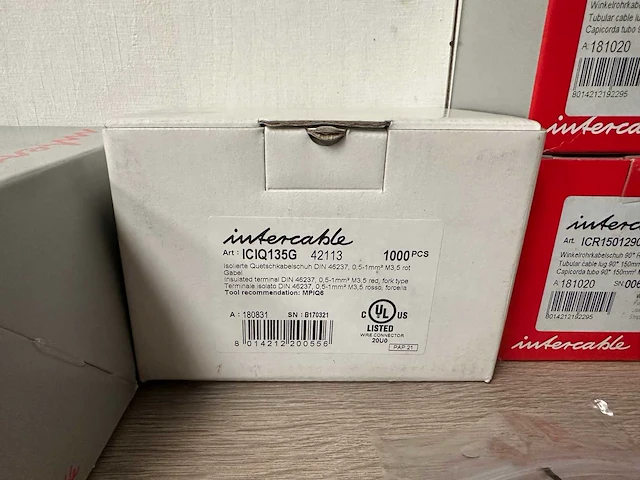 Partij intercable kabelschoenen en aderhulzen, ca 35 verpakkingen - afbeelding 3 van  7