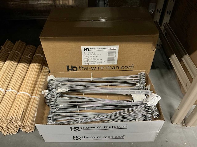 Partij iron price tags 40cm 25mm (1500x) - afbeelding 2 van  5