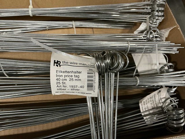 Partij iron price tags 40cm 25mm (1500x) - afbeelding 4 van  5