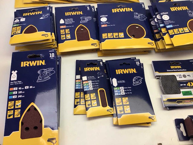 Partij irwin diverse schuurpapier 128 verpakkingen | nieuw - afbeelding 6 van  7