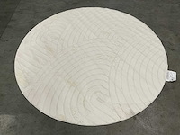 Partij japandi fluffy boogjes ivory 200x200cm round vloerkleden (12x) - afbeelding 1 van  3