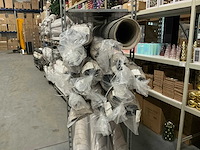 Partij japandi fluffy boogjes taupe 200x200cm round vloerkleden (15x) - afbeelding 3 van  3