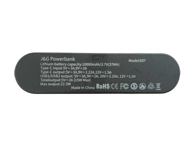 Partij j&g powerbanks 10.000mah 22.5w (120x) - afbeelding 4 van  5