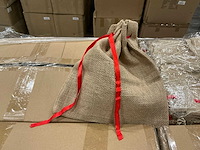 Partij jute bag 25xh28cm with pull string red 100% jute (3000x) - afbeelding 5 van  5
