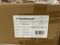 Partij jute bag 25xh28cm with pull string red 100% jute (3000x) - afbeelding 2 van  5